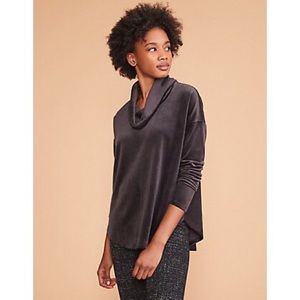 Lou & Grey velvet cowl neck top
